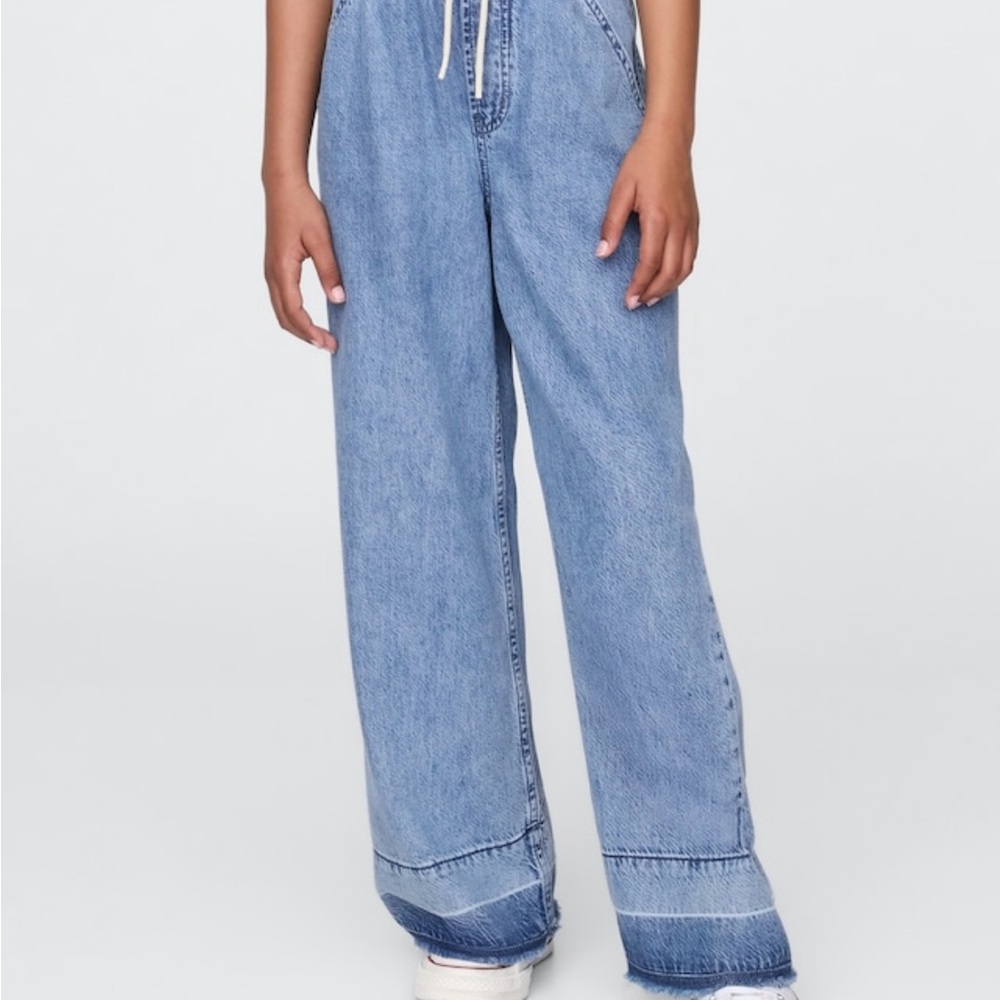 Girls gap kids denim pull on pants size large new - Picture 3 of 5